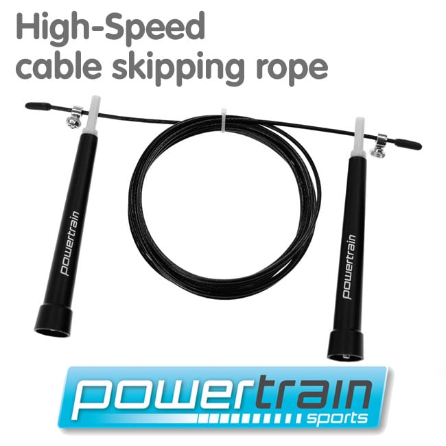 ADJUSTABLE 3M SKIPPING HIGH SPEED BOXING CABLE WIRE JUMP SKIP ROPE ...